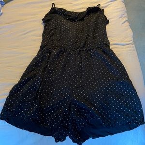 Black poka dot romper